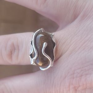 ***Sale*** New Petrified Wood 925 Silver Ring.